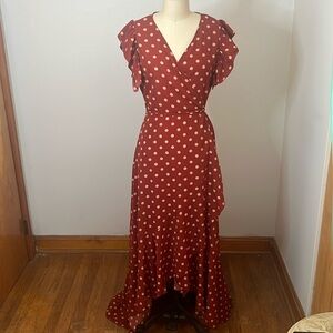 Polka Dot Wrap Dress